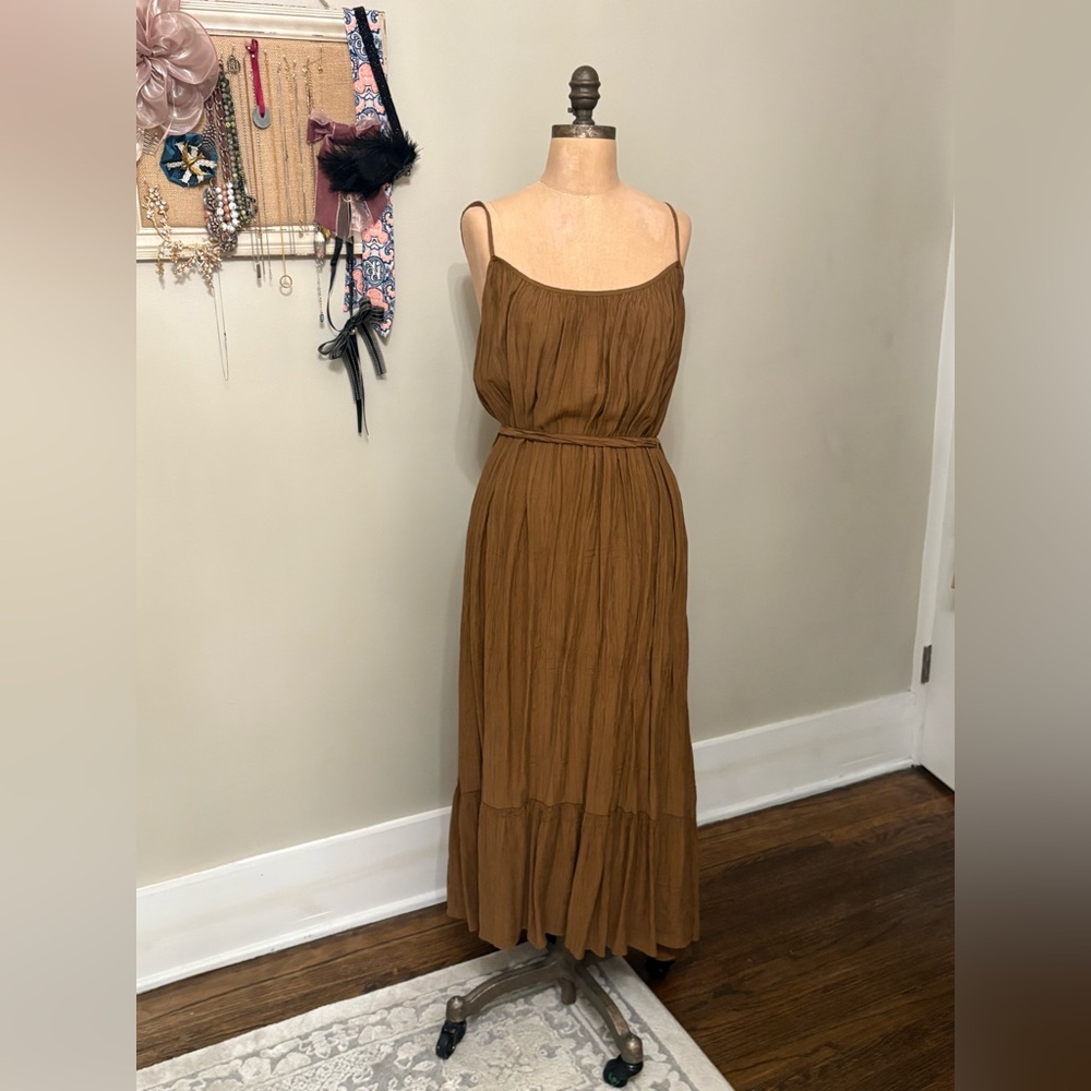 Moon River Brown Maxi Dress